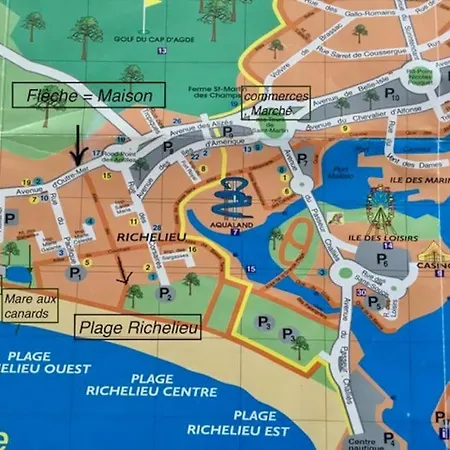 Maisonnette, 5 Pers, 500m Plage, Parking, Terrasse 阿格德